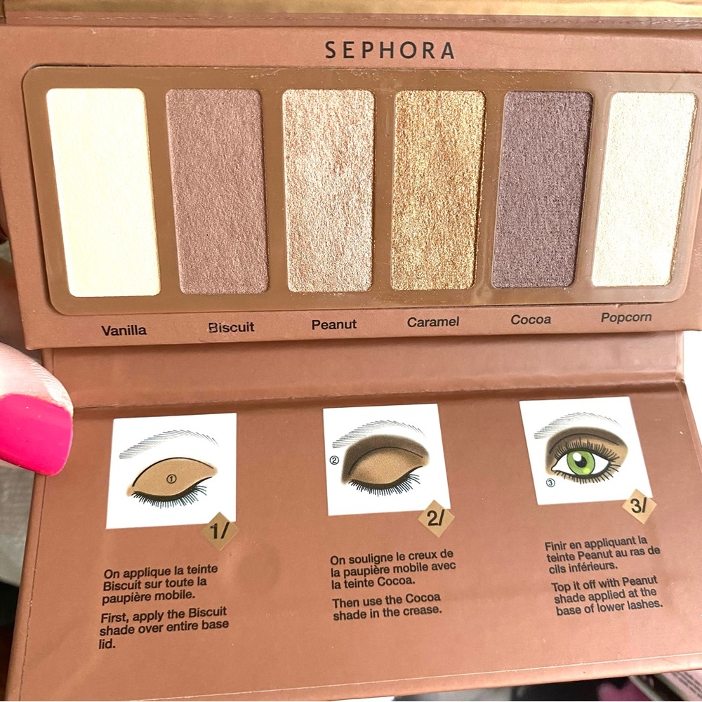 Sephora Eyeshadow Palette - warm cookies 6 colors matte and shimmer neutrals NEW - Picture 3 of 11